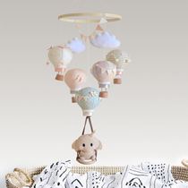 Baby lying playing toy bed Bell rotatable anti-squint Nordic bracket rotatable fabric hanging pendant can be clamped