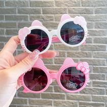 Children Polarized Sunglasses Cute Female Baby Cartoon Sunglasses Anti-UV Shading Girl Kitty Princess Glasses