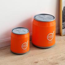 Desktop trash can Mini cute creative trumpet bedroom bedside table coffee table with lid pressing trash can Small