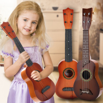 Mini small guitar can play simulation string instrument boy music toy beginner ukulele girl