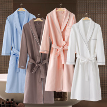 Bathrobes for men and women couples four seasons universal five-star hotel high-end pure cotton summer thin section anti-light swimming adults