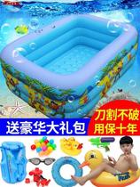 Inflatable swimming pool Household folding infant family bath bucket Newborn baby swimming pool Household toddler children plus