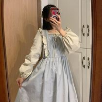 Tea break French first love dress 2021 New Spring Autumn fairy dress Princess sweet gentle wind girl skirt