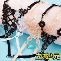Beautiful back underwear shoulder strap Hollow lace can be exposed bra bandwidth invisible cross strap Bra transparent thin halter neck