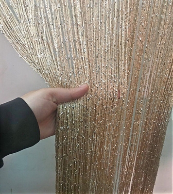 Curtain hanging wedding curtain encryption high-end partition curtain finished Korean door curtain living room silver curtain decoration wedding silk thread