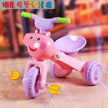  Childrens tricycle foldable 1-2-3-4-year-old girl bicycle with music Male and female baby bicycle Children