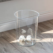 Transparent trash can bedroom light luxury Nordic style home tide study living room thickened large garbage storage barrel paper basket
