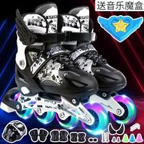 (preferred Shunfeng) 3-5-7-9-12-year-old male and female child skates suit childrens dry ice skating wheel sliding shoes