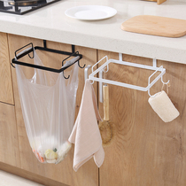 Kitchen Garbage Bag Hanger toilet simple non-perforated cabinet door plastic bag bracket hanging storage rack