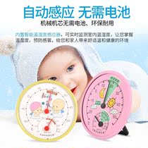 High-precision thermometer household precision temperature and hygrometer baby wall-mounted room indoor wet-dry meter bracket battery-free