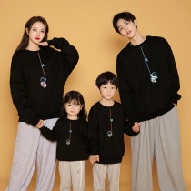 Parent-Child clothing Autumn Sweater family three four mother womens clothing 2021 New Tide fried street style spring and autumn coat