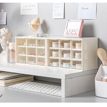 Jiugong grid storage box desktop storage box girl Han Feng Jiugong grid White simple dustproof drawer transparent student