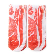 Five Flowers Meat Socks 3D Creative Animal Candy Boat Socks Pork Lovers Short Socks Raw Meat Color Socks