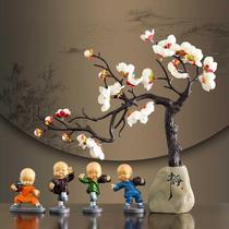 Retro Chinese Zen little monk Lamei ornaments home living room entrance Study Office store desktop furnishings