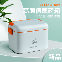 Medical box household large capacity Family Drug storage box drug small first aid kit portable emergency medical box