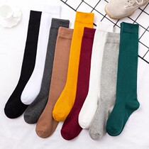 Autumn high socks childrens INS knee socks College Wind Micro pressure thin high socks cotton winter boots pile socks