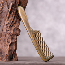 Natural green sandalwood small dense fine tooth comb anti female hair loss electrostatic lettering straight hair comb baby comb children