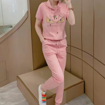 2022 Spring Summer New Short Sleeve Sportswear Suit Women Casual Fashion Playful two sets of foreign air weight reduction Eurostock