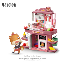 Childrens home kitchen toy set Baby girl cooking cooking simulation kitchenware Mini cooking small business table