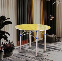 Table leg bracket folding simple telescopic wrought iron metal simple glass coffee table table leg thick and adjustable portable