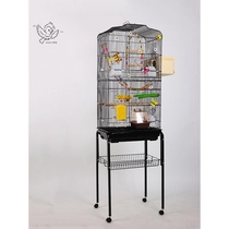 Luxury parrot cage Wren starling tiger skin Xuanfeng Peony bird cage Large breeding cage Oversized double-decker villa