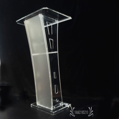 Spot transparent podium plexiglass Lecture acrylic host desk eschisel desk
