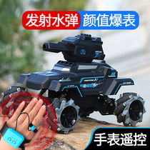 Electric children gesture sensing remote control tank water bomb car four-wheel drive armored vehicle car toy boy MECH chariot