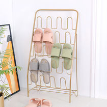 Shoe rack Indoor balcony slipper rack Bathroom punch-free simple multi-layer entrance net red household strong small