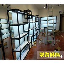 Glass window Multi-layer floor-to-ceiling shoe rack Bag display rack Shoe store shelf Shoe store shoe rack Mall store facade