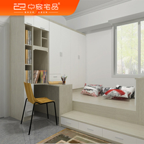 Customized Beijing Fangshan District bedroom whole wardrobe matching desk customized super large storage combination bedding new products