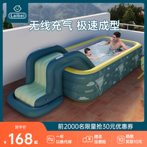 Swimming pool Household inflatable pool Large childrens pool Family outdoor automatic inflatable slide Swimming pool