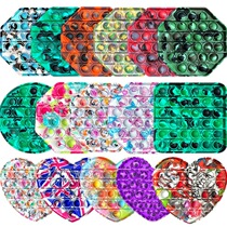 Rodent control pioneer toy popit large double-sided printing water transfer fingertip bubble music children silicone pressing toy