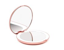 Chen Ma German direct mail Fancii handheld folding small mirror portable led makeup mirror women with led light double-sided