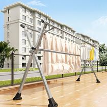 Drying rack outdoor drying quilt Terrace home folding rack movable portable fixed lift