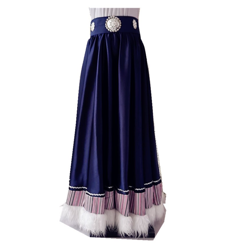 Tibetan dance practice skirt Tibetan dress skirt ethnic wind square dance performance costume female practice training skirt