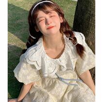 Large size womens 200 Jin fat mm2021 summer new sweet first love fairy dress ins ins age-reducing foreign style dress