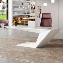 Small size boss table simple modern top-grade manager table master table atmospheric solid wood paint desk