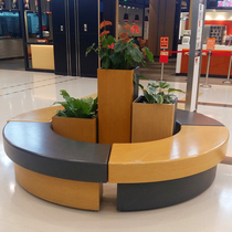 Shopping mall fiberglass special-shaped seat flower pot combination rest area leisure chair outdoor pedestrian street flower seat stool beauty Chen