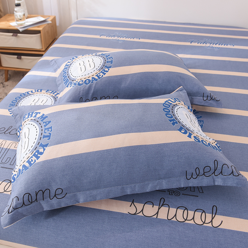 Single cotton pillowcase 48*74 specifications a pair of shoot 2 cotton fabric material does not play the ball comfortable cartoon simple solid color