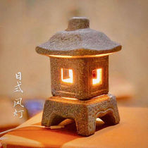 Imitation stone lantern stone head lamp outdoor lawn Japanese courtyard garden hotel floor garden Zen Inn Inn clay lamp