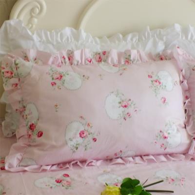 Custom positive head cover pillowcase a pair of sets of oversized king size cotton with zipper Pink Princess wind net red 6090