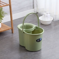 Screw mop bucket household manual squeeze bucket hand mop bucket mop floor mop plastic spin twist water single bucket vintage Pier