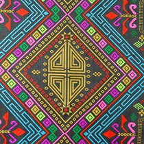 Authentic Guangxi Zhuangjin ethnic embroidery piece clothing clothing Zhuang pattern fabric paving fabric embroidery