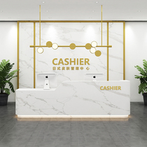 Simple modern beauty salon bar counter Clothing store cashier Company hotel commercial front desk reception counter customization