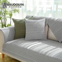 2021 new sofa cushion cotton linen fabric non-slip light luxury Four Seasons universal simple modern cushion cover cloth towel