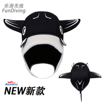 New ocean manta manta cartoon diving cap headgear sunscreen warm surf face Gini