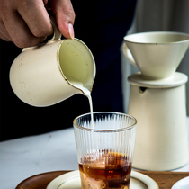 Grass wood ash high-grade milk jug ceramic with large capacity Milk Cup small milk jar pull flower pot Milk Jar exquisite European Milk Cup