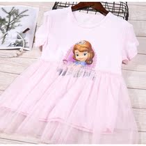 Summer new Foreign style girl dress Baby doll dress Childrens clothing little girl mesh princess dress Childrens skirt