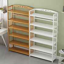 Bookshelf shelf White floor-to-ceiling bedroom solid wood bookcase Simple bookshelf simple student Nordic Nanzhu