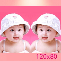 Female baby picture wall sticker 48 inch baby photo poster pregnant woman beautiful pictorial child big eyes 120x80